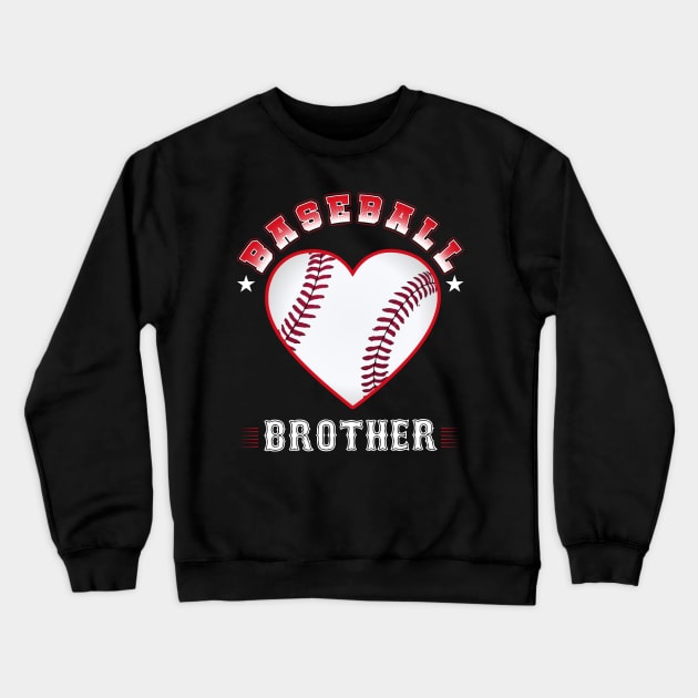 Brother Baseball Team Family Matching Gifts Funny Sports Lover Player Crewneck Sweatshirt by uglygiftideas